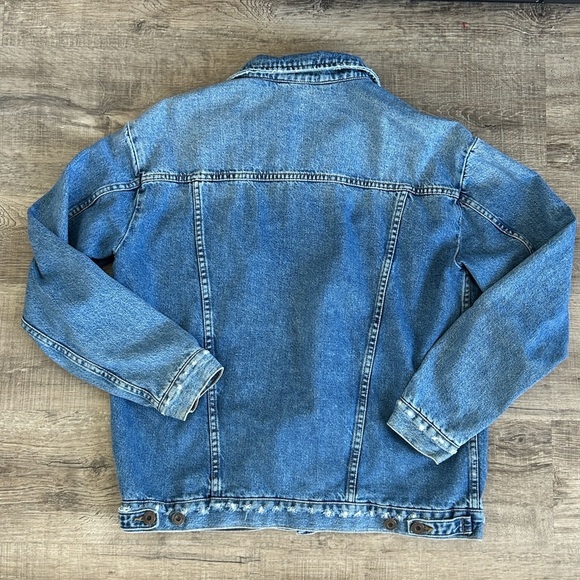 Free People Ramona Trucker Denim Jean Jacket M - Picture 11 of 16